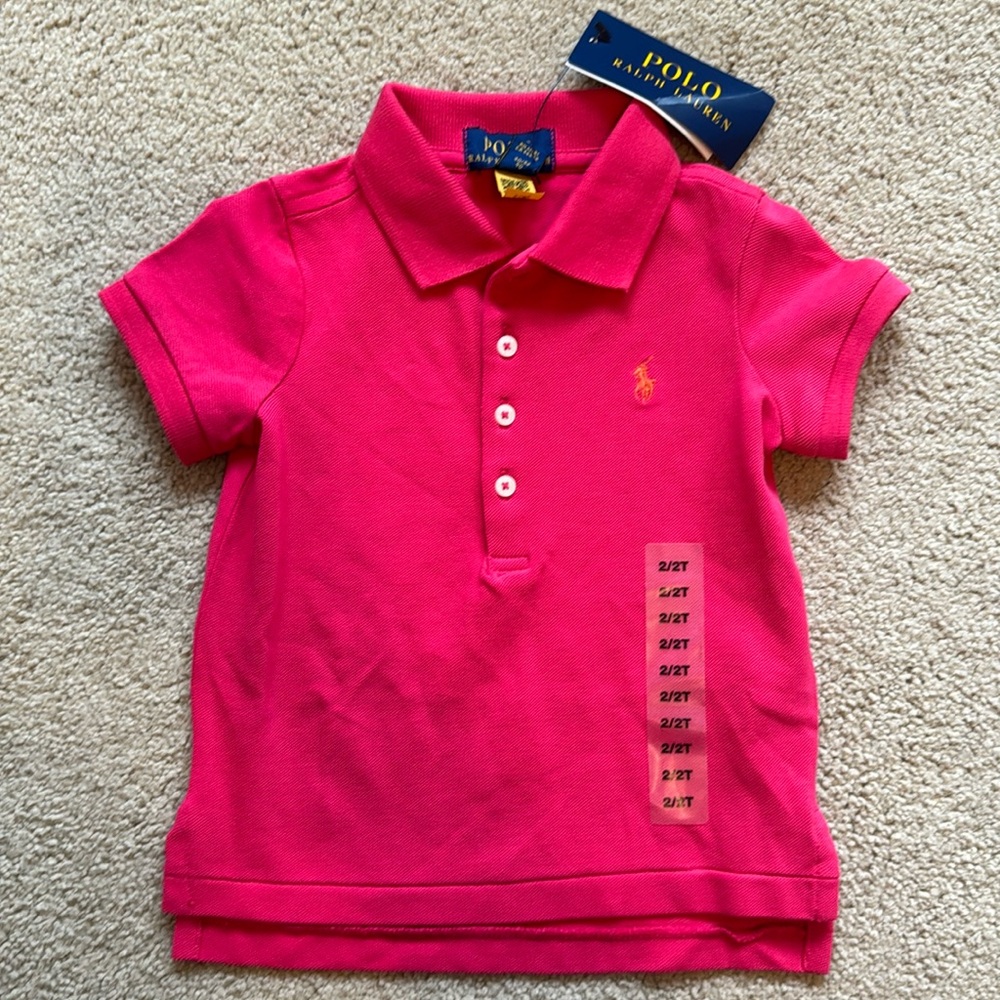New with tags hot pink girls Ralph Lauren polo